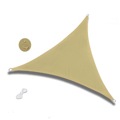 100% Virgin HDPE UV Resistant Retractable Customized Triangle Outdoor Wind Waterproof Sun Shade Sail